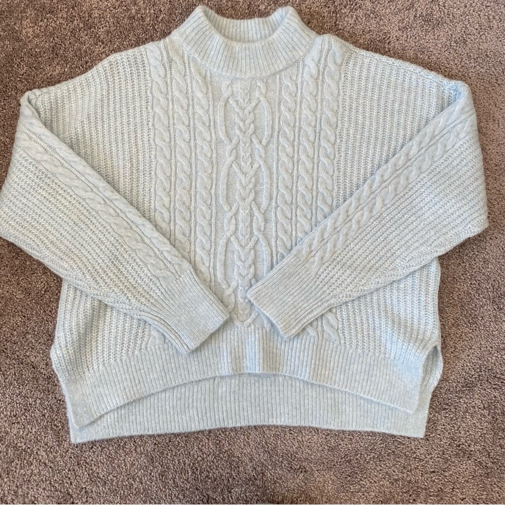 Light blue Abercrombie & Fitch Mock Neck Sweater Size S Small